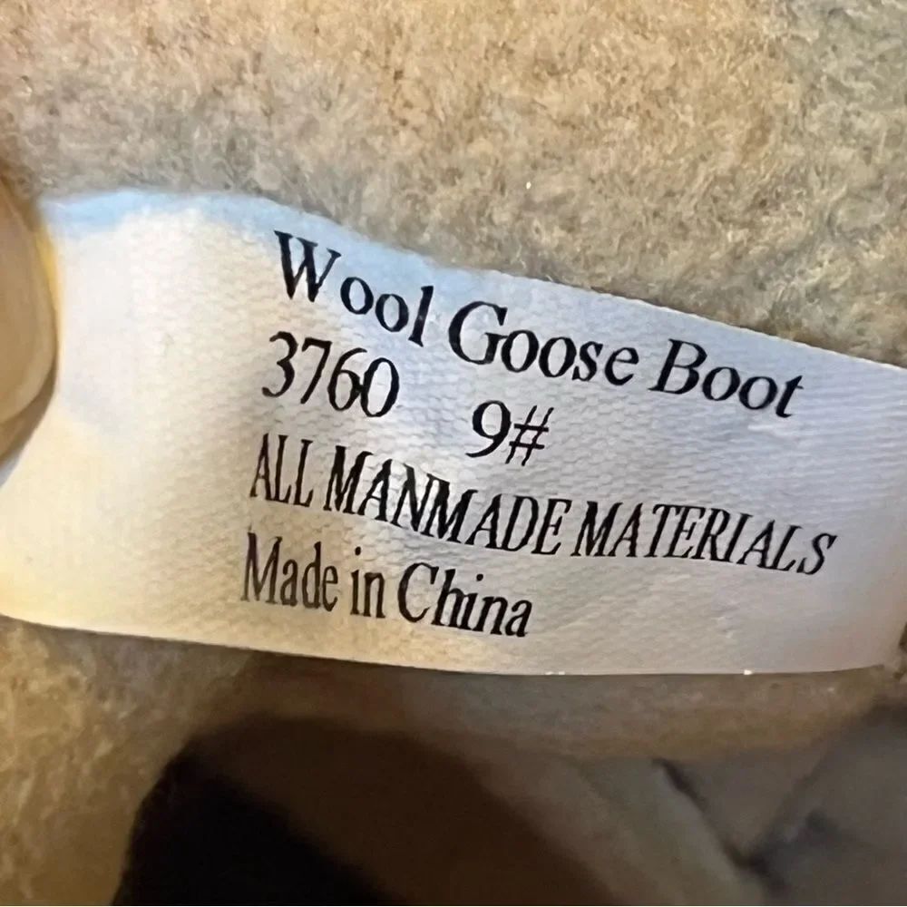 Seven7 Women's Wool Goose Boots Lace Up Tan Size 9 Mid-Calf - Picture 9 of 10